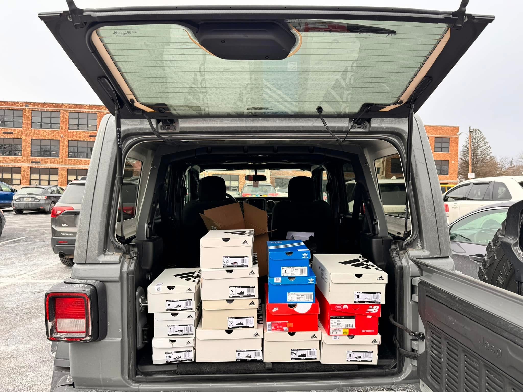 Shoes ready for delivery to students